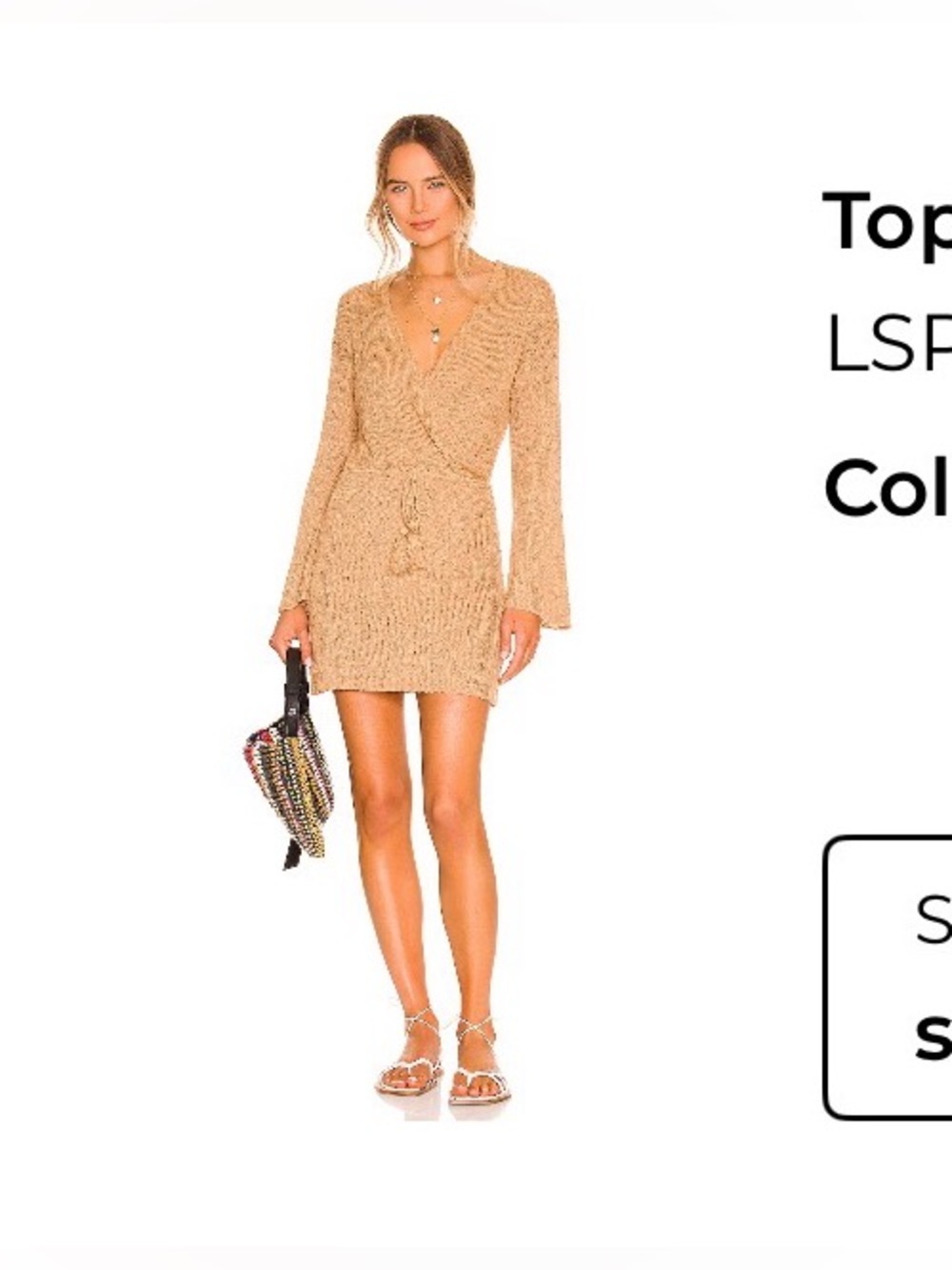 LSpace Topanga Cover Up Wrap in Toffee (Size Small)